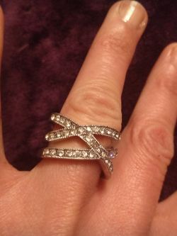 Women's Vintage Style CrissCross Ring sz7.5