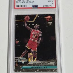 1992 Ultra Michael Jordan Chicago Bulls PSA NM Plus 7.5 Graded Basketball Card