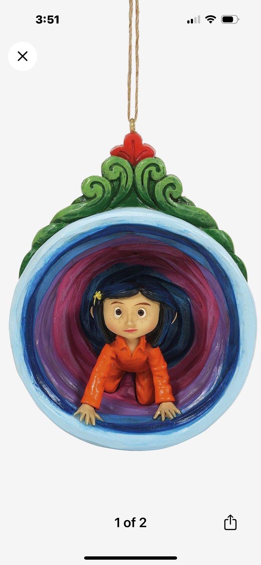 CORALINE  JIM SHORE RESIN ORNAMENT (Price Is Firm) 