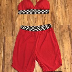 Red, Black and White Race Car Costume 