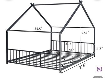 Metal House Bed