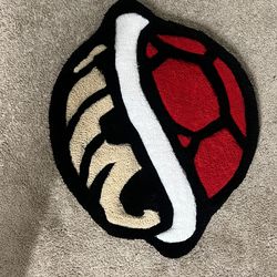 RED MARIO SHELL TUFT RUG