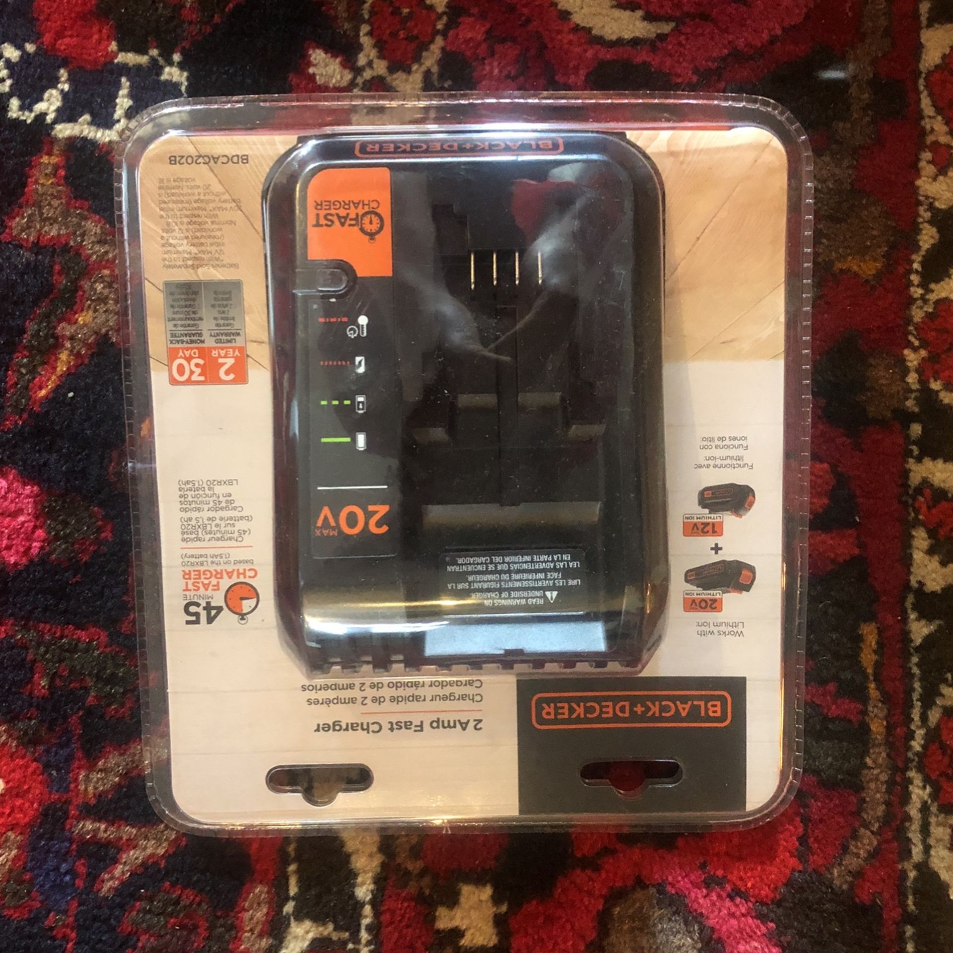 Black Decker 2 Amp Fast Charger