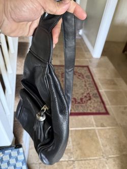 Black leather purse