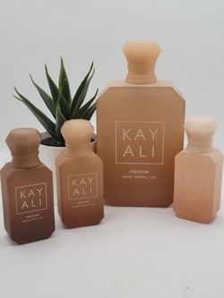 KAYALI 

✨️ FREEDOM MUSK SANTAL | 34 Eau de Parfum 3.4 fl 
✨️ Mini FREEDOM MUSK LATTE | 41 Eau de Parfum Travel Spray .34 fl 
✨️Mini FREEDOM MUSK MATC