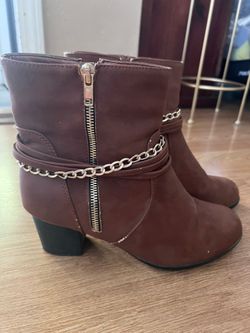 Brown Ankle Boots Women Size 9