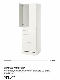 IKEA SMÅSTAD / UPPFÖRA Wardrobe – White – Excellent Condition