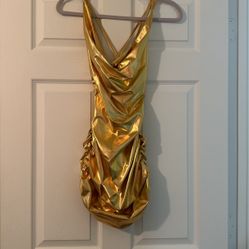 Gold Mini Dress