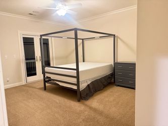 Queen Canopy Bed Frame + 2 Matching Nightstands