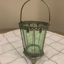 Glass Candle Holder, Flower Or Candy Dish