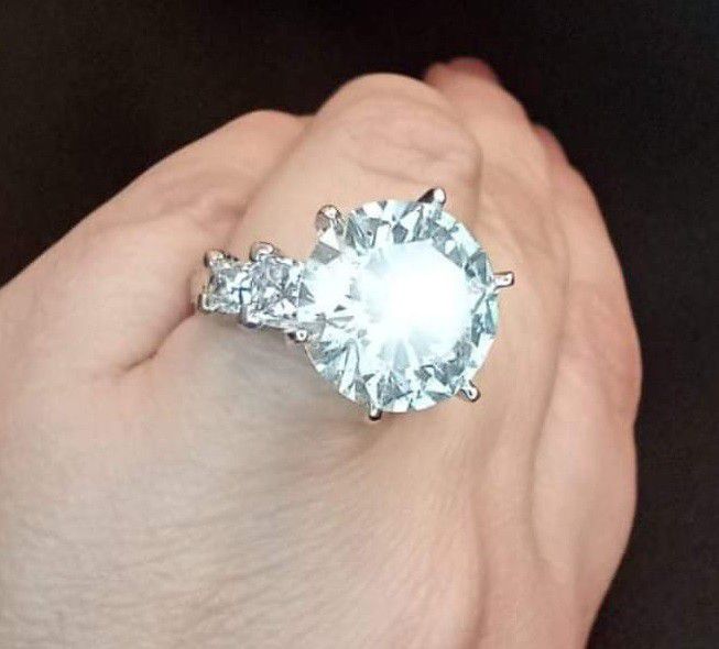 7 carat platinum natural diamond ring new
