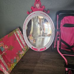 Princess Mirror,  Wellie Wisher(American Girl)  Tent, Doll Stroller