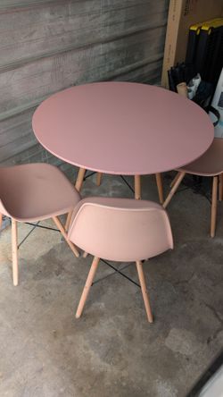 Pink table