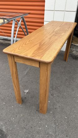 vintage solid oak console table sofa table L52”*W17”*H27”(address in description)  👇delivery 🚚 available within 15 miles for extra $55 delivery fees