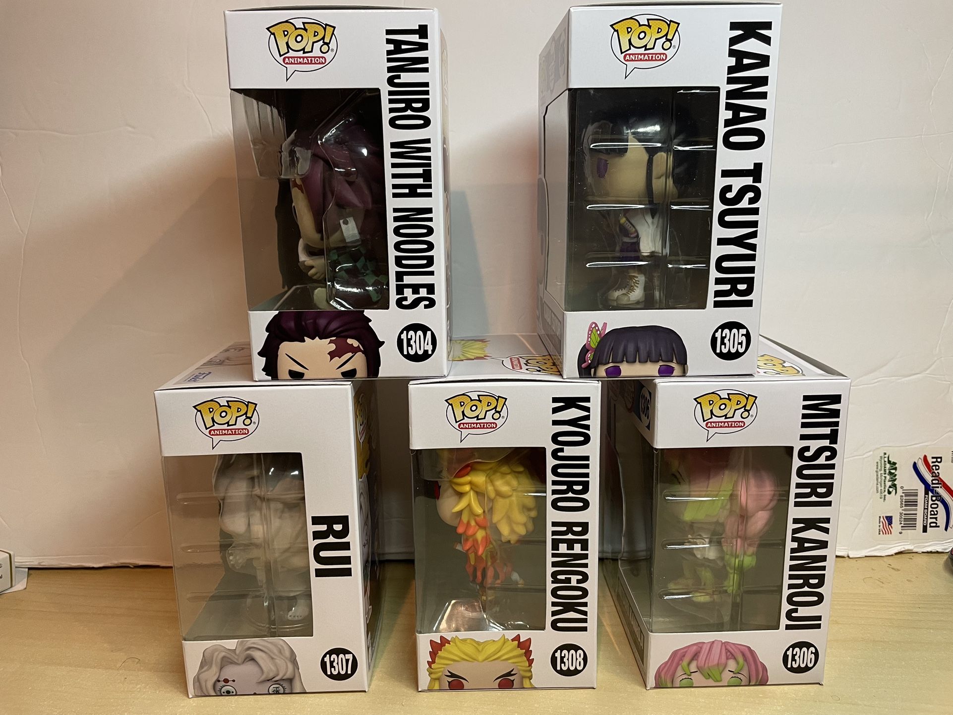 Demon Slayer Funko Pop Bundle - 5-Pack With Tanjiro, Rengoku, Rui, Mitsuri & Kanao Figures