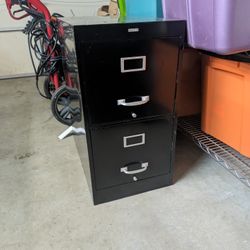 Black Filing Cabinet (2 Drawer)
