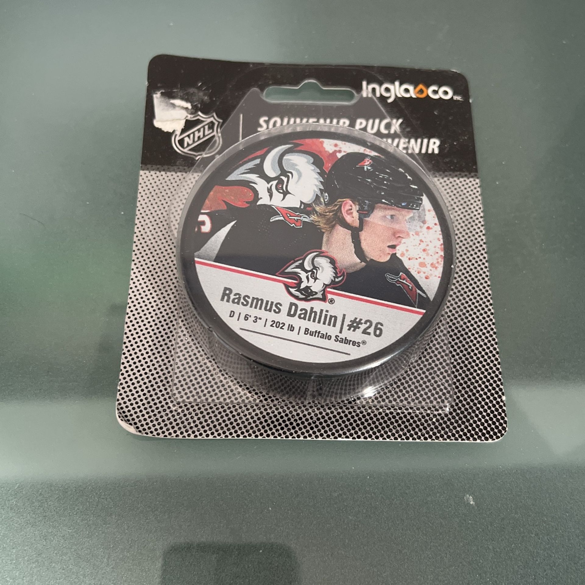 Buffalo Sabres Rasmus Dahlia Hockey Puck
