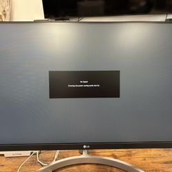 LG 27” Computer Monitor 27MN60T-W. $75