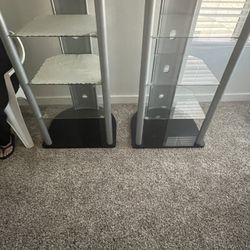 Glass And Metal Display Tower