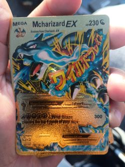 Pokemon card Charizard gold