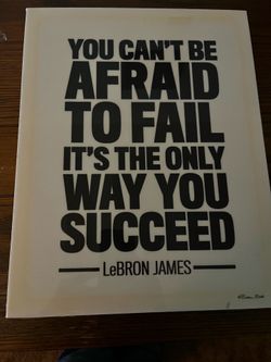 LeBron quote wall sign
