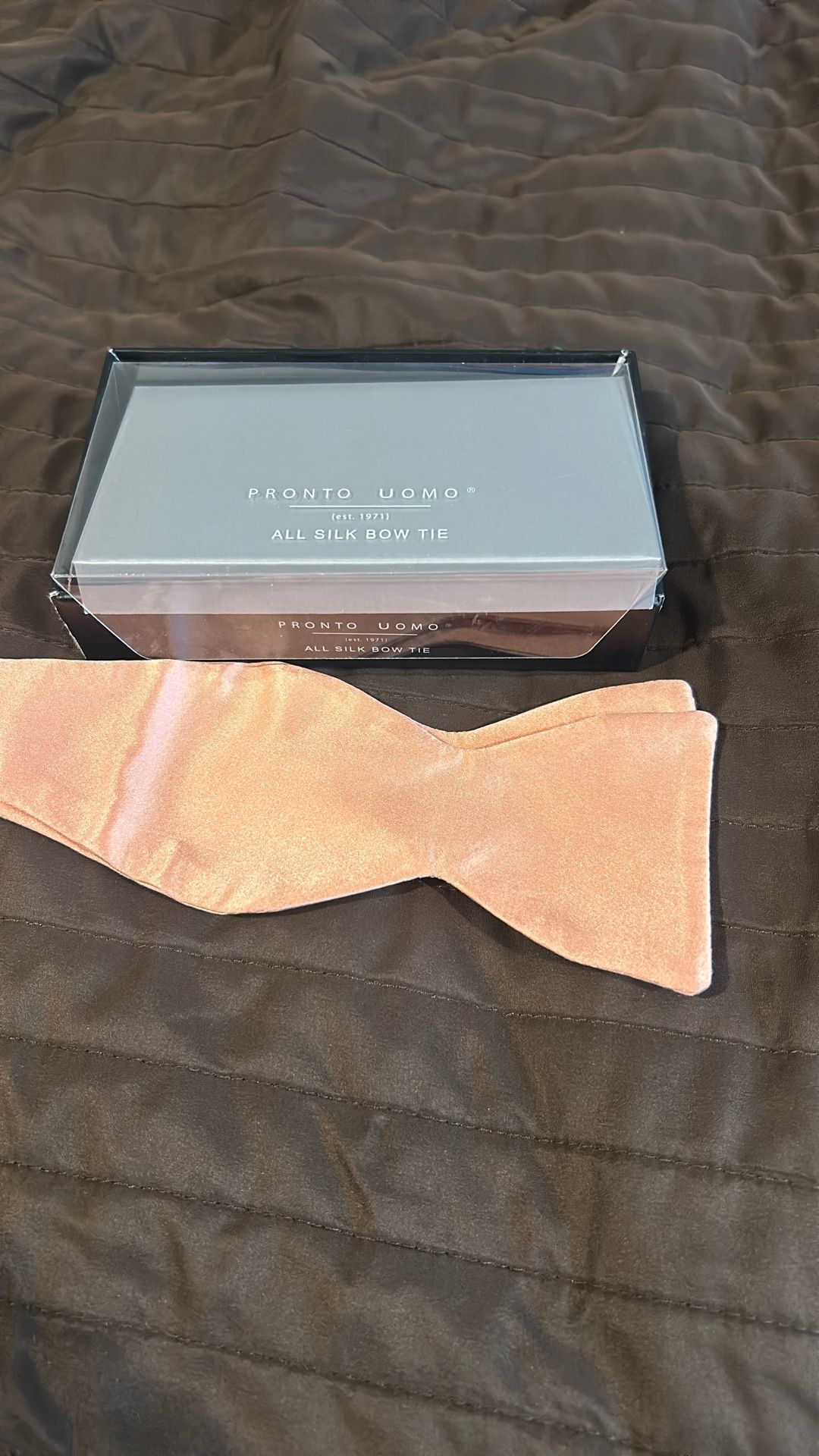 Pink/Coral Silk Bow Tie