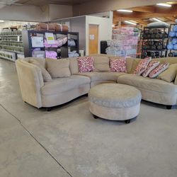 Three-piece Sectional W/ Ottoman