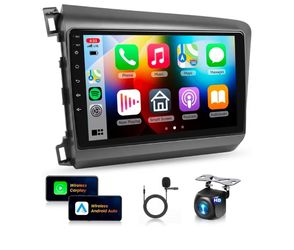 9” Car Stereo for Honda Civic 2012-2015 – Wireless CarPlay, Android Auto, GPS & Bluetooth (2GB+64GB)