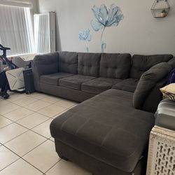 Grey Sectional Pull Out Couch 
