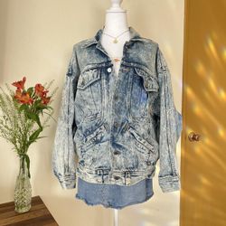 Vintage Acid Wash Denim Jacket