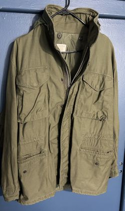 Vintage Military Mens OG-107 Regular Medium Green Long Sleeve Field Coat