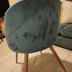 Blue Teal Velvet Chair