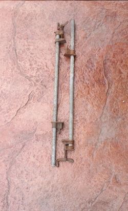 Vintage steel bar clamps set of 2