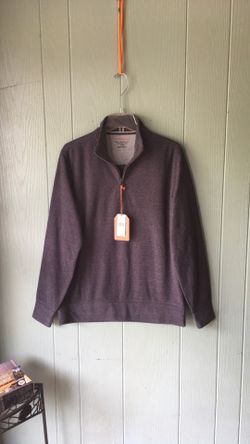 Weatherproof Vintage- Pebble Fleece 1/4 Zip-Pullover Gray M