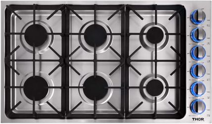 THOR Kitchen Professional 36-inch Cooktop/Rangetop in Stainless Steel - Model TGC3601
