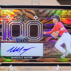 2022 LEAF METAL BASEBALL MARCELO MAYER TIGER HOLO 1/1 AUTO PROOF