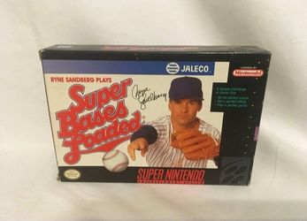 Ryne Sandberg Super Nintendo Video Game Box and Manual ONLY
