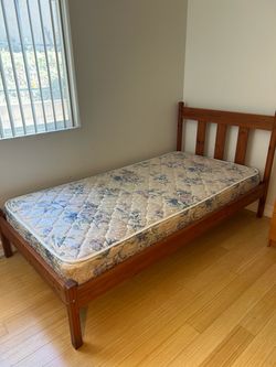 Narrow Twin Size Bed with Frame