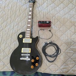 Bundle Epiphone Les Paul Standard electric guitar and Scarlet Solo