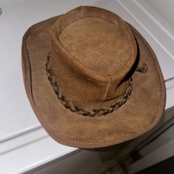 Real Suede Leather Cowboy Hat