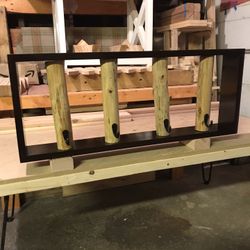 Rustic Entryway Organizer With Cedar Log Hooks