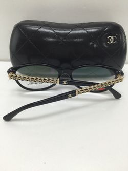 Generally used Chanel 3301 c.622 black plastic gold chain Eyeglasses 54mm  for Sale in Alhambra, CA - OfferUp