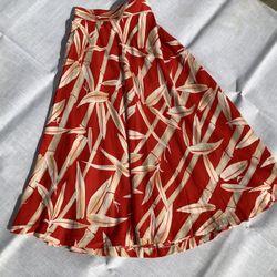 Vintage Hawaiian Skirt By Sherry Holt Stretch Waist