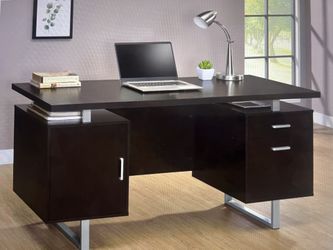 Brand New Cappuccino Office Desk , White And Gray Available!