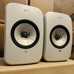 KEF LSX LT II Hi-Fi Wireless Premium Bookshelf Speakers ≠ Wireless Monitor Stereo Audiophile Sound, Airplay, Chrome Cast, Bluetooth 