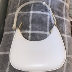 Crème color Shoulder Faux Leather Purse 