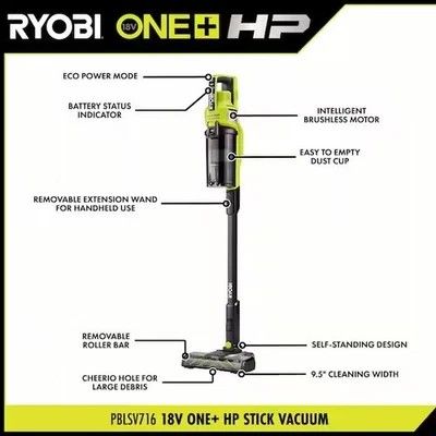 Brand New in Box Ryobi ONE+ HP 18V Cordless Pet Stick Vacuum