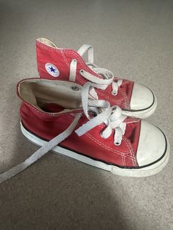 Red & White Converse All Star Chuck Taylor Toddler Size 10