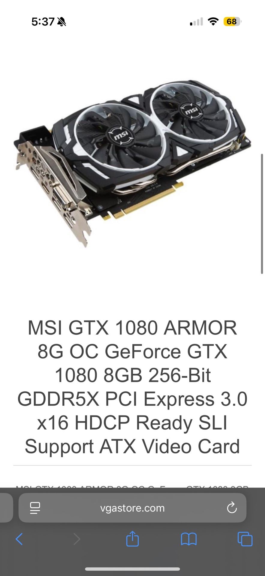 MSI GTX1080