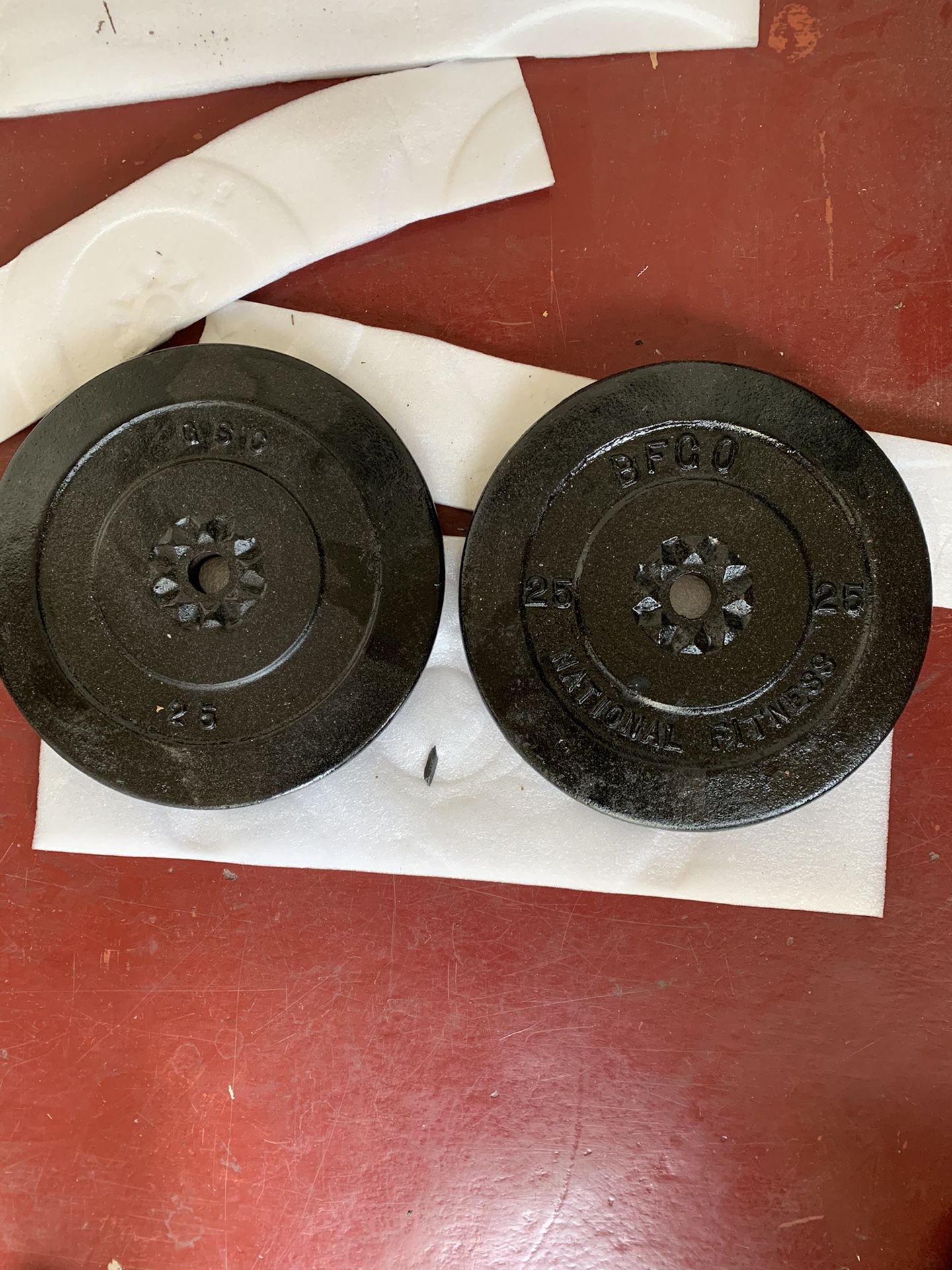 25 lbs weight plates standard 1 inch pair